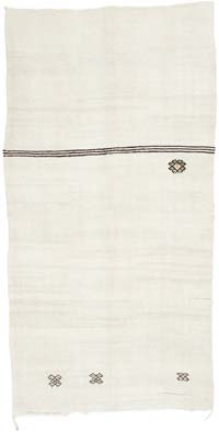 Vintage Anatolian Hemp Kilim Rug - 6' 1" x 11' 11" (73" x 143")