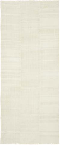 Alfombra Kilim Vintage de Cáñamo de Anatolia - 187 cm x 457 cm