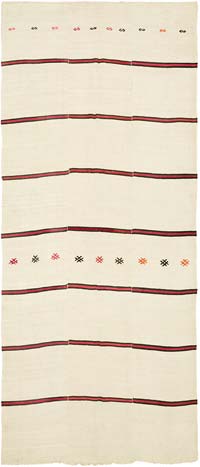Alfombra Kilim Vintage de Cáñamo de Anatolia - 207 cm x 492 cm