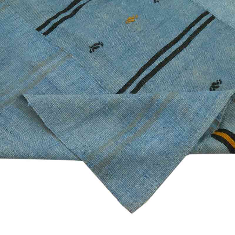 Açık Mavi Vintage Anadolu Kendir Kilim - 320 cm x 346 cm - K0061302