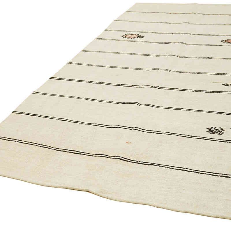 Bej Vintage Anadolu Kendir Kilim - 188 cm x 360 cm - K0061305