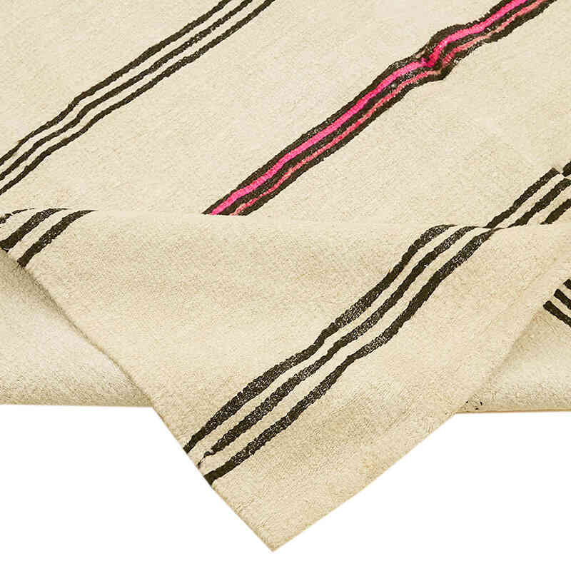 Bej Vintage Anadolu Kendir Kilim - 195 cm x 340 cm - K0061313