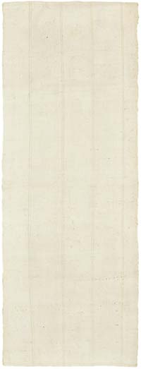 Beige Alfombra Kilim Vintage de Cáñamo de Anatolia - 114 cm x 293 cm