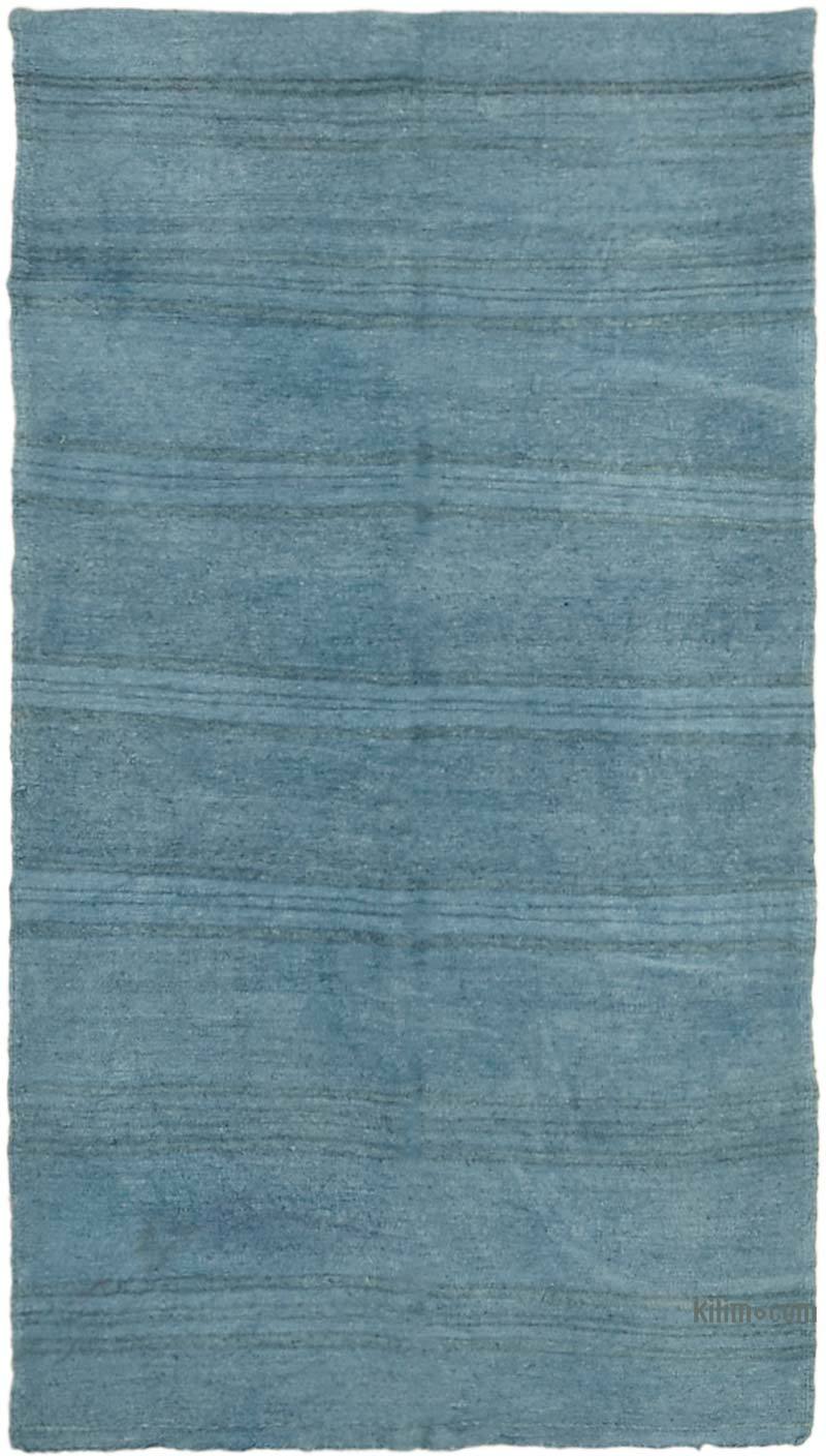 Açık Mavi Vintage Anadolu Kendir Kilim - 157 cm x 274 cm - K0061335