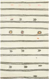 Bej Vintage Anadolu Kendir Kilim - 188 cm x 303 cm - 188 cm x 303 cm