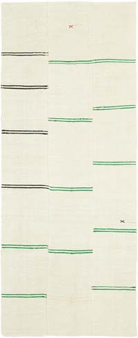 Alfombra Kilim Vintage de Cáñamo de Anatolia - 166 cm x 390 cm