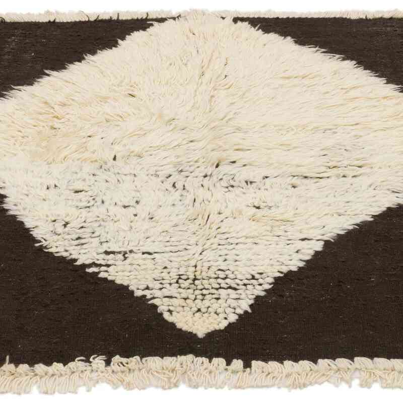 Beige, Marrón Nueva Alfombra Turca Tulu - 130 cm x 145 cm - K0061368