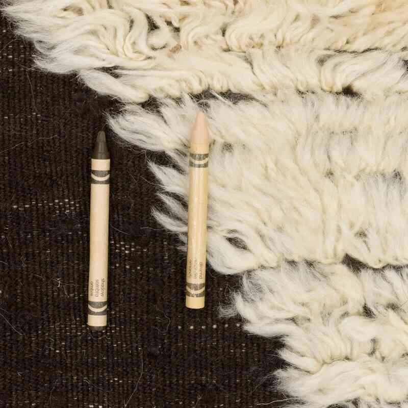 Beige, Marrón Nueva Alfombra Turca Tulu - 130 cm x 145 cm - K0061368