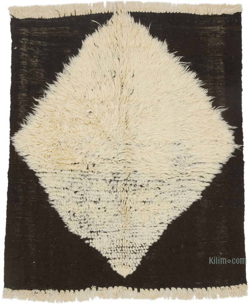 Beige, Marrón Nueva Alfombra Turca Tulu - 130 cm x 145 cm - K0061368