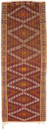 Vintage Bayburt Soumak Rug - 4' 6" x 11' 6" (54" x 138")