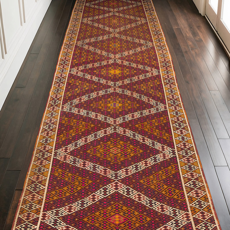 Vintage Bayburt Kilimi - 136 cm x 350 cm - K0061370