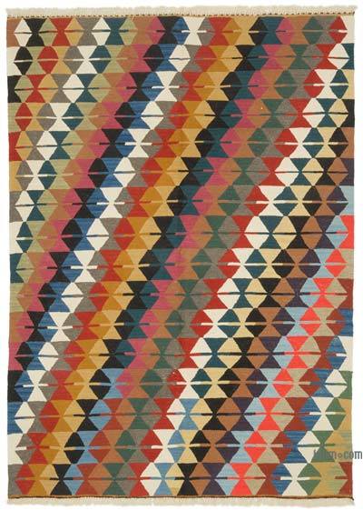 新的手工编织的土耳其乞线地毯-5'9“ x 8'（69英寸x 96英寸）