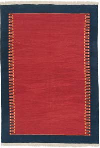 New Handwoven Turkish Kilim Rug - 4' 1" x 5' 9" (49" x 69")