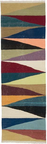 New Handwoven Turkish Kilim Rug - 3' 4" x 10' 3" (40" x 123")