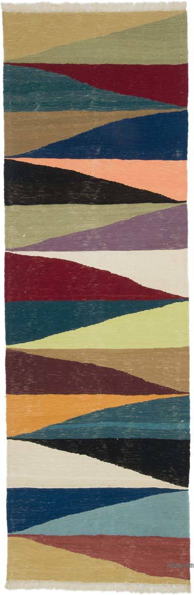 New Handwoven Turkish Kilim Rug - 3' 4" x 10' 3" (40 in. x 123 in.)