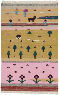 New Handwoven Turkish Kilim Rug - 3' 1" x 4' 8" (37" x 56")