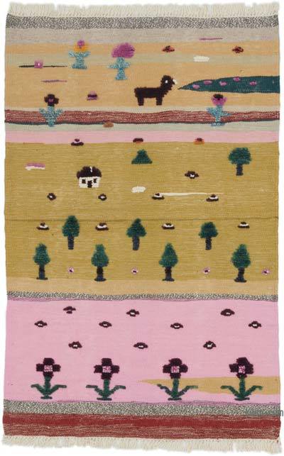 Yeni Kök Boya El Dokuma Kilim - 93 cm x 141 cm