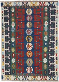 New Handwoven Turkish Kilim Rug - 8' 3" x 11' 6" (99" x 138")