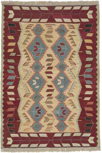 New Handwoven Turkish Kilim Rug - 4'  x 5' 9" (48" x 69")