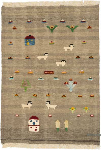 New Handwoven Turkish Kilim Rug - 3'  x 4' 2" (36 in. x 50 in.)