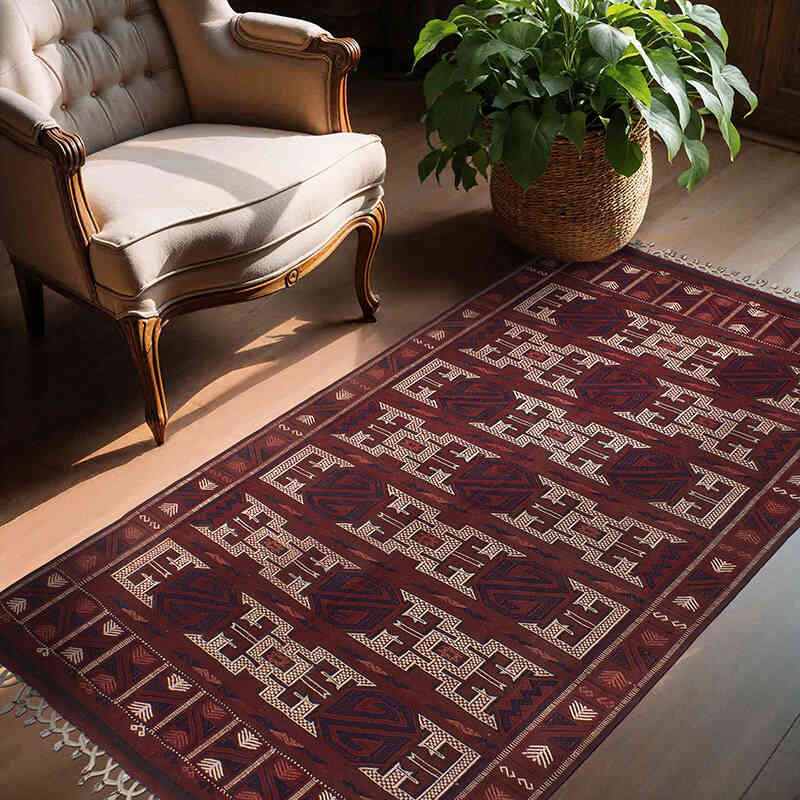 Vintage Bergama Kilimi - 131 cm x 191 cm - K0061411