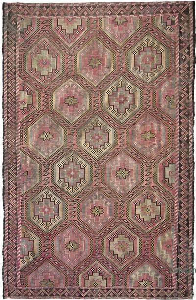 Vintage Denizli Jijim地毯-6'3“ x 9'5”（75英寸x 113英寸）