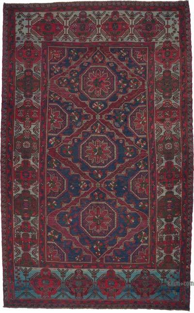老式白种人Soumak地毯-7'11“ x 12'10”（95英寸x 154英寸）