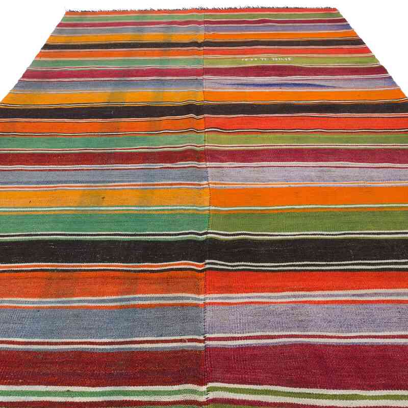 Vintage Anatolian Kilim Rug - 6' 2" x 11' 6" (74" x 138") - K0061475