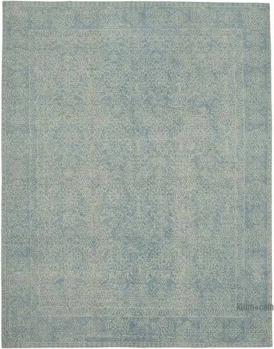 Blue New Hand-Knotted Rug - 8'  x 10'  (96 in. x 120 in.)