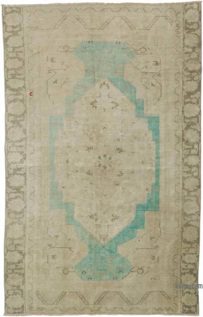 Vintage Turkish Hand-Knotted Rug - 5' 7" x 8' 8" (67 in. x 104 in.)