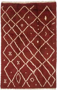 New Moroccan Style Hand-Knotted Tulu Rug - 6'  x 9' 2" (72" x 110")