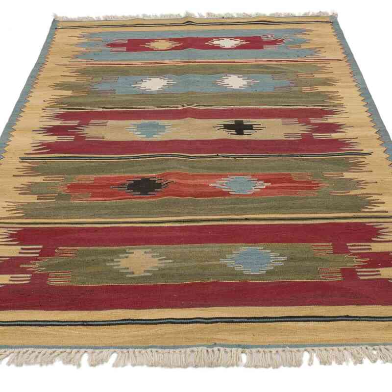 New Handwoven Turkish Kilim Rug - 3' 10" x 5' 11" (46" x 71") - K0061683