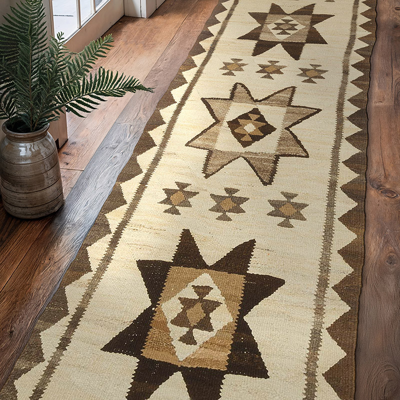 Alfombra Kilim Tribal Vintage - 87 cm x 300 cm - K0061685