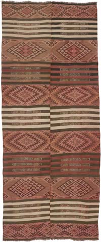 Vintage Malatya Kilim Rug - 5' 3" x 12' 10" (63" x 154")