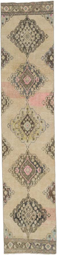 Vintage Turkish Runner Rug - 2' 8" x 12' 7" (32" x 151")