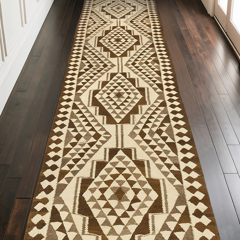 Alfombra Kilim Tribal Vintage - 111 cm x 330 cm - K0061705