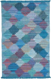 New Handwoven Turkish Kilim Rug - 7' 10" x 12' 2" (94" x 146")