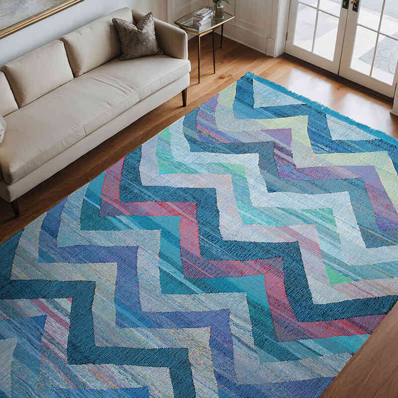New Handwoven Turkish Kilim Rug - 8' 6" x 12' 2" (102" x 146") - K0061836