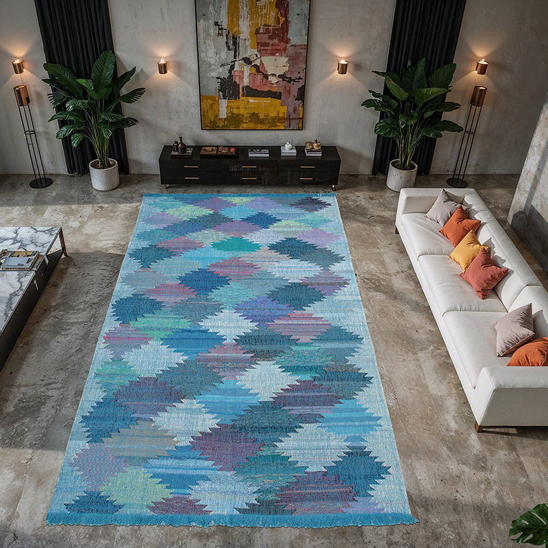 New Handwoven Turkish Kilim Rug - 8' 2" x 14' 5" (98" x 173") - K0061837
