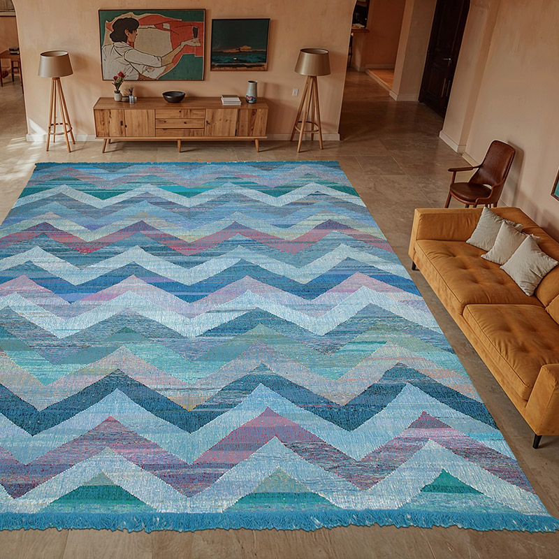 New Handwoven Turkish Kilim Rug - 410 cm x 500 cm - K0061850