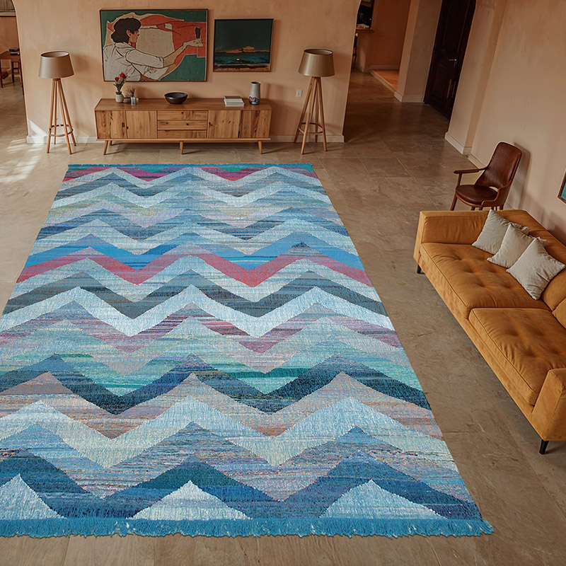New Handwoven Turkish Kilim Rug - 10' 4" x 15' 11" (124" x 191") - K0061851