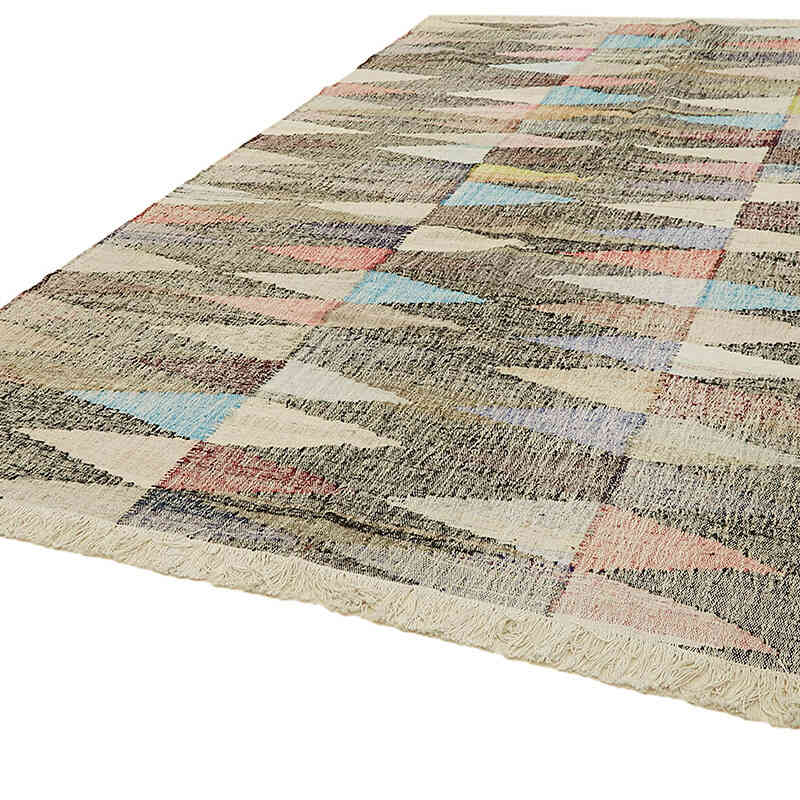 New Handwoven Turkish Kilim Rug - 8' 2" x 11' 4" (98" x 136") - K0061874