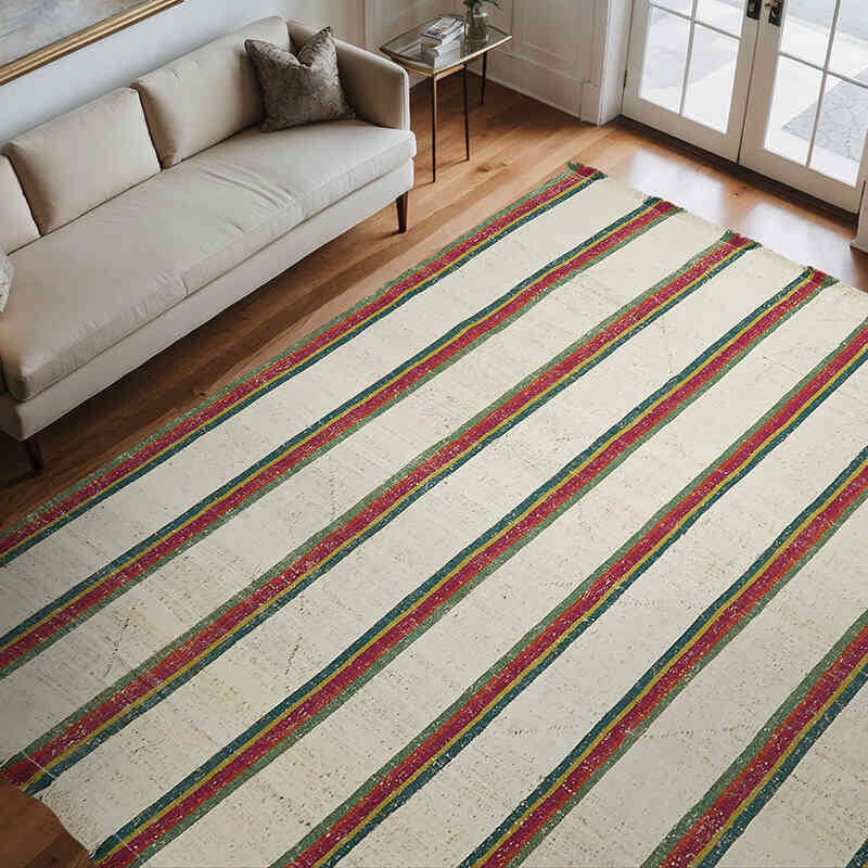 New Handwoven Turkish Kilim Rug - 10' 6" x 11' 4" (126" x 136") - K0061875