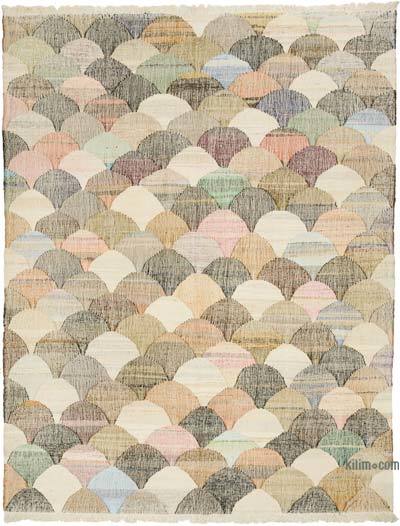 新的手工编织的土耳其乞线地毯-9'11“ x 12'8”（119英寸x 152英寸）