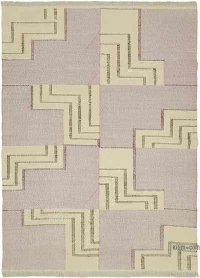 新的手工编织的土耳其乞线地毯-9'1“ x 12'3”（109英寸x 147英寸）