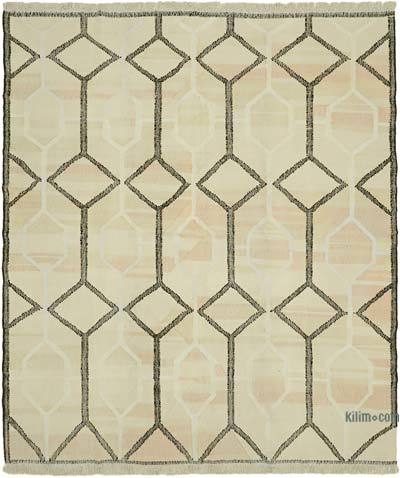 新的手工编织的土耳其乞线地毯-9'3“ x 10'6”（111英寸x 126英寸）