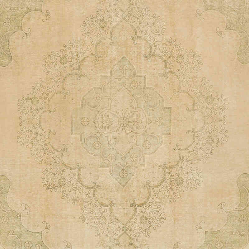 Bej El Dokuma Vintage Hali - 293 cm x 380 cm - K0061886