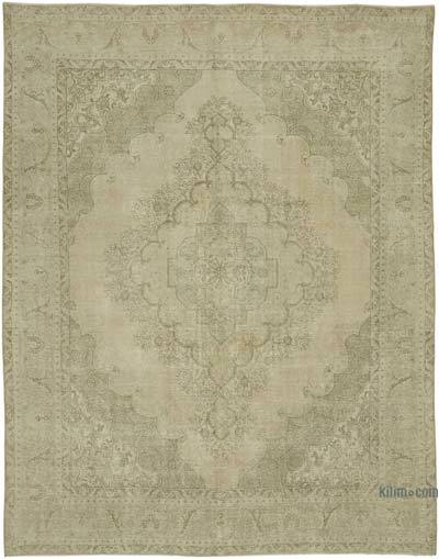 Beige Vintage Hand-Knotted Persian Rug - 9' 7" x 12' 6" (115 in. x 150 in.)