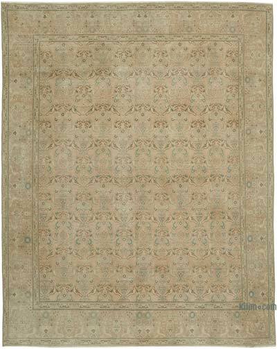 Beige Vintage Hand-Knotted Persian Rug - 9' 6" x 12' 6" (114 in. x 150 in.)