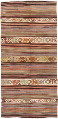 Vintage Konya Kilim Rug - 5' 6" x 11' 1" (66" x 133")
